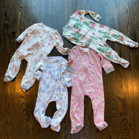 FAVORITE! Burt's Bees Baby 6-9 month footies - BUNDLE OF 12! - Picture 4 of 10